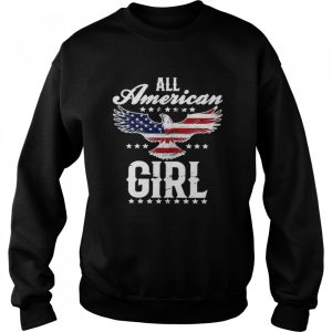 All American Girl 4th Of July Patriotic Eagle Flag shirt 2