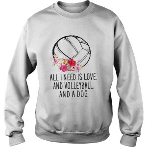 All I Need Is love And Volleyball And A Dog shirt 2