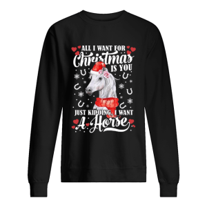 All I Want For Christmas Is You Just Kidding I Want A Horse shirt 2