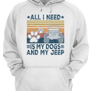 All i need is my paw dogs and my jeep vintage retro stars shirt 3