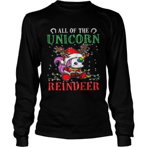 All of the Unicorn reindeer light christmas shirt 2