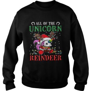 All of the Unicorn reindeer light christmas shirt 3