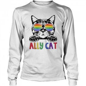 Ally cat rainbow gay pride cute lgbt animal pet lover shirt 3