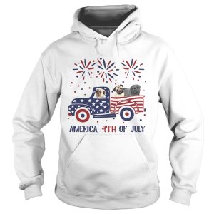 America 4th of July car American flag veteran Independence Day shirt