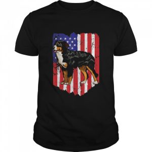 American Flag Bernese Mountain Dog 4th Of July USA Shirt