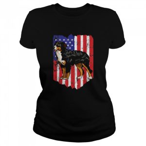 American Flag Bernese Mountain Dog 4th Of July USA Shirt 2