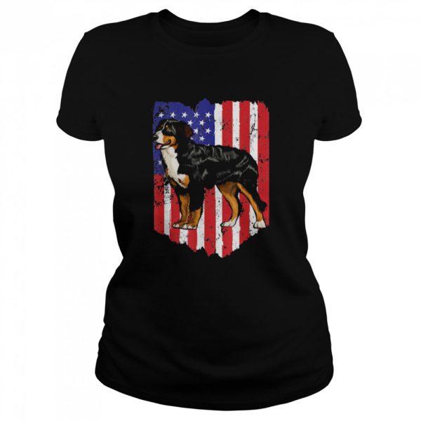 American Flag Bernese Mountain Dog 4th Of July USA Shirt