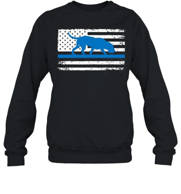 American Flag Bloodhound K9 Police Thin Blue shirt