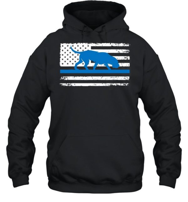 American Flag Bloodhound K9 Police Thin Blue shirt