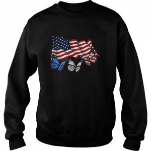 American Flag Butterflies shirt