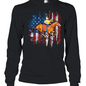 American Flag Horse Racing shirt