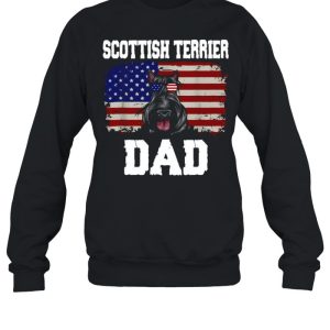 American Flag Scottish Terrier Dad Dog T shirt 4