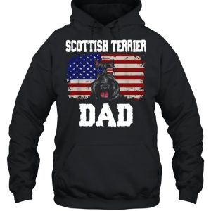 American Flag Scottish Terrier Dad Dog T shirt 5