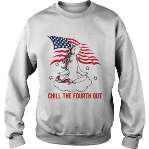 American Flag Unicorn Chill The Fourth Out White shirt 2