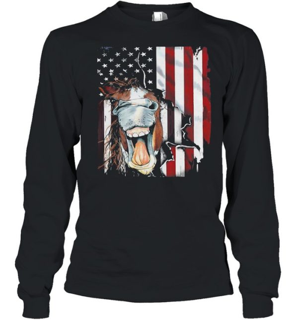 American Horse Face Flag Shirt