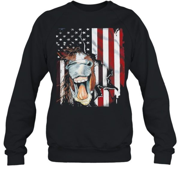 American Horse Face Flag Shirt