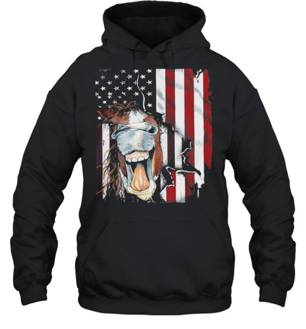 American Horse Face Flag Shirt