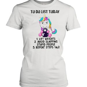 Angry unicorn to do list today shirt