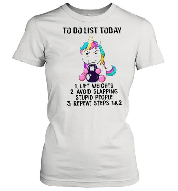 Angry unicorn to do list today shirt