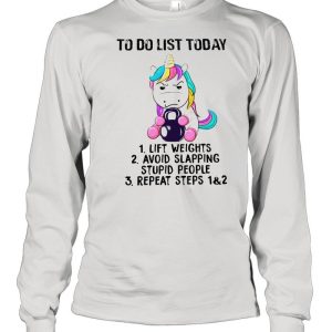 Angry unicorn to do list today shirt 3