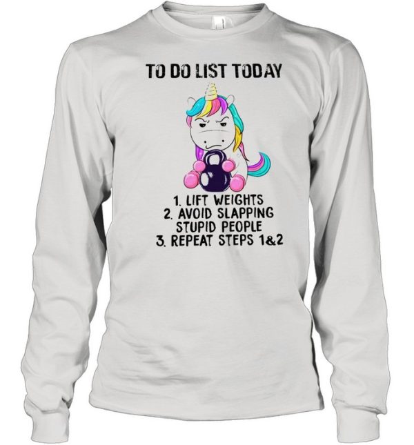 Angry unicorn to do list today shirt