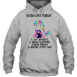 Angry unicorn to do list today shirt 5