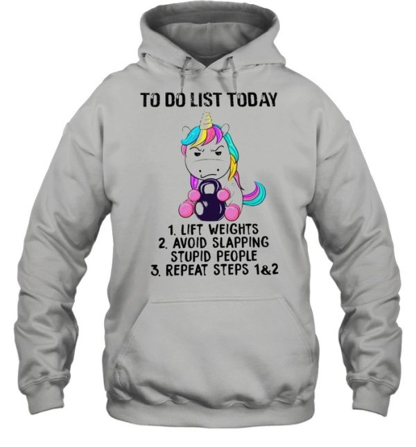 Angry unicorn to do list today shirt