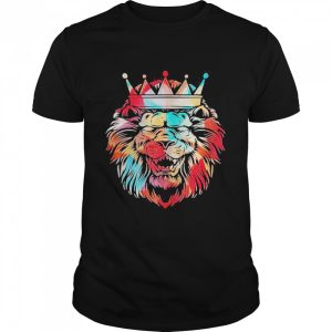 Animal King Idea Zoo Keeper Crown Colorful Lion Shirt 1