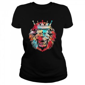 Animal King Idea Zoo Keeper Crown Colorful Lion Shirt 2