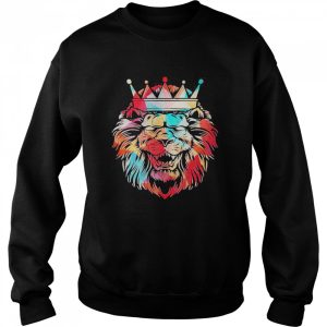 Animal King Idea Zoo Keeper Crown Colorful Lion Shirt 4