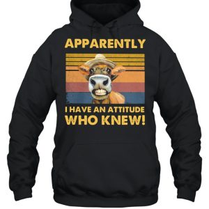 Apparently I Have An Attitude Who Knew Cow Vintage shirt 3