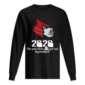 Arizona Cardinals Mask 2020 The Year When Shit Got Real Quarantined shirt 1