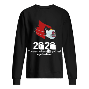 Arizona Cardinals Mask 2020 The Year When Shit Got Real Quarantined shirt 2