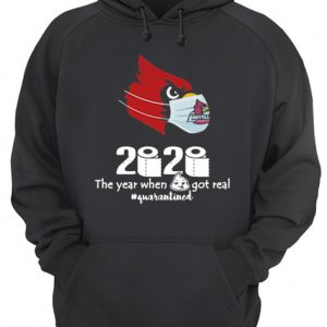 Arizona Cardinals Mask 2020 The Year When Shit Got Real Quarantined shirt 3