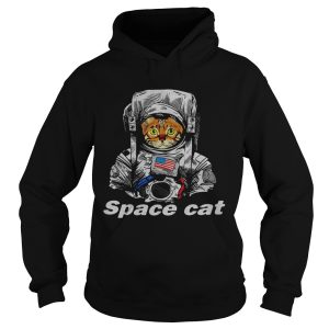 Astronaut Space Cat America flag shirt 1