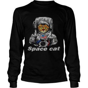 Astronaut Space Cat America flag shirt 2