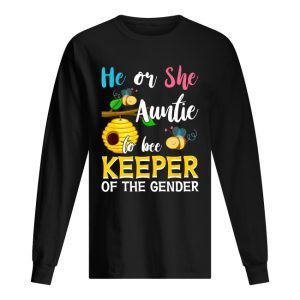 Auntie To Bee Keeper Of The Gender Reveal Announcemen Shirt 1