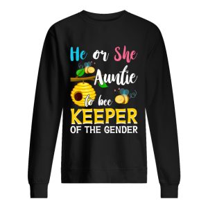 Auntie To Bee Keeper Of The Gender Reveal Announcemen Shirt 2