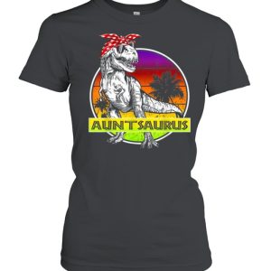 Auntsaurus T Rex Dinosaur Funny Aunt Saurus Family Matching Shirt 2