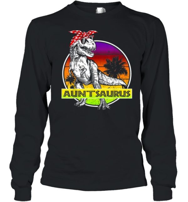 Auntsaurus T Rex Dinosaur Funny Aunt Saurus Family Matching Shirt