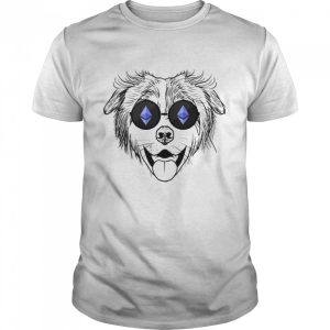 Australian Shepherd Dog Wearing Ethereum Sunglasses shirt 1