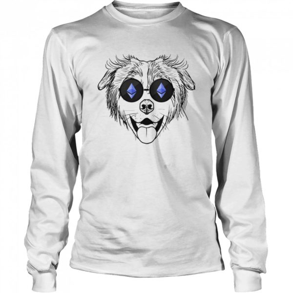 Australian Shepherd Dog Wearing Ethereum Sunglasses shirt