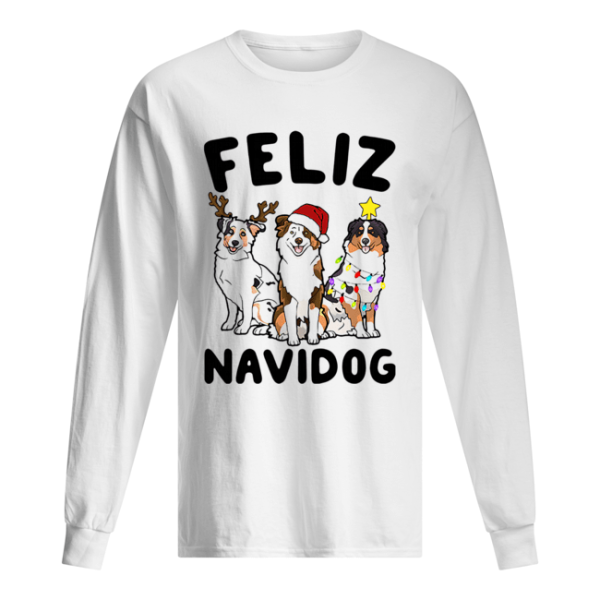 Australian Shepherd Feliz Navidog shirt