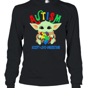 Autism Acept Love Understand Baby Yoda Awareness Shirt 3