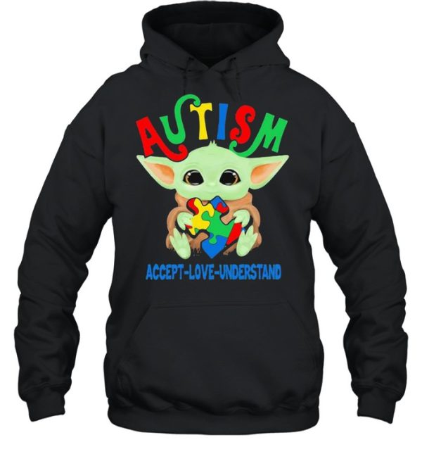 Autism Acept Love Understand Baby Yoda Awareness Shirt