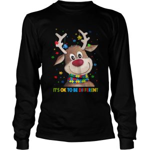 Autism Awareness Reindeer Its Ok To Be Different shirt 2