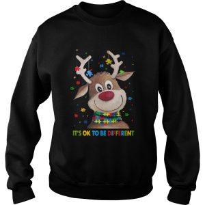 Autism Awareness Reindeer Its Ok To Be Different shirt 3