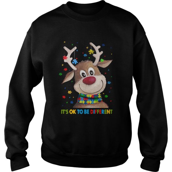 Autism Awareness Reindeer Its Ok To Be Different shirt