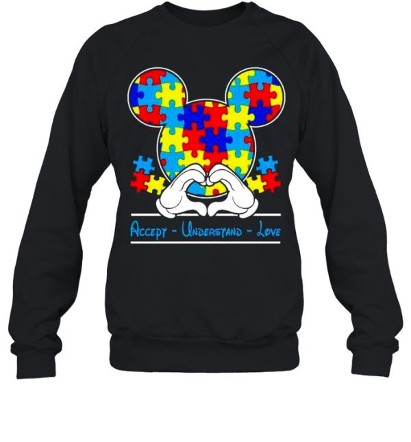 Autism Mickey Mouse accept understand love shirt