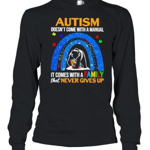 Autism mama bear doesnt come with a manual family never gives up shirt 1